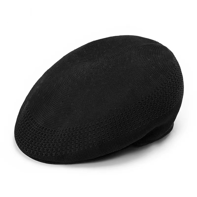 Été maille béret chapeau hommes femmes été tricoté à la main mince respirant maille béret casquette mode bérets bonnet chapeau marine casquettes