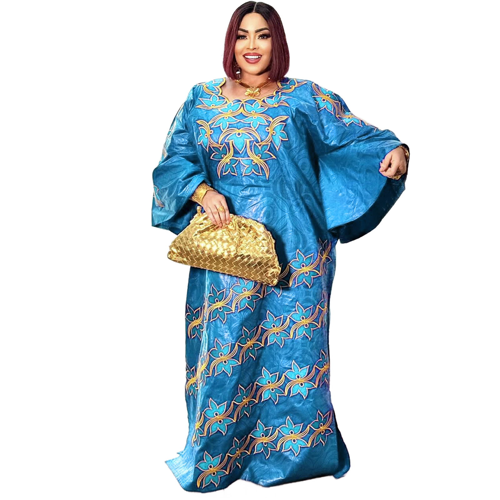 Tenue africaine pour femmes Abaya broderie grande taille robe d'église de fête élégante