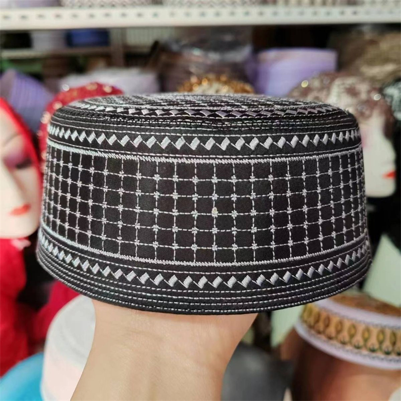 Chapeaux musulmans pour hommes, chapeau de prière, Kufi, Kippa islamique, Hijab, Turban saoudien, Turban juif, broderie, fête