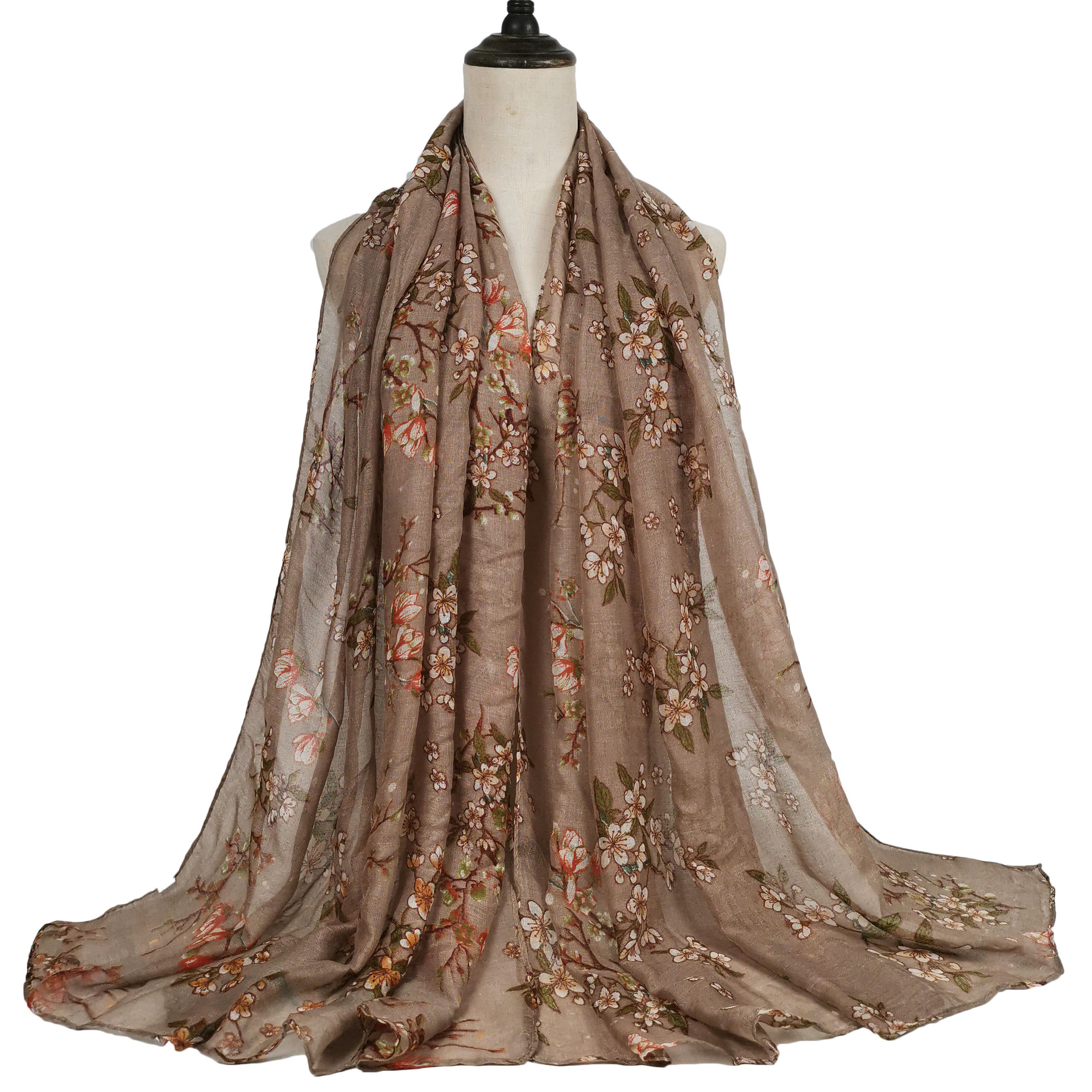 Écharpe Africaine en Viscose à Imprimé Floral Noir pour Femme, Châle Doux de Styliste, 180x80cm