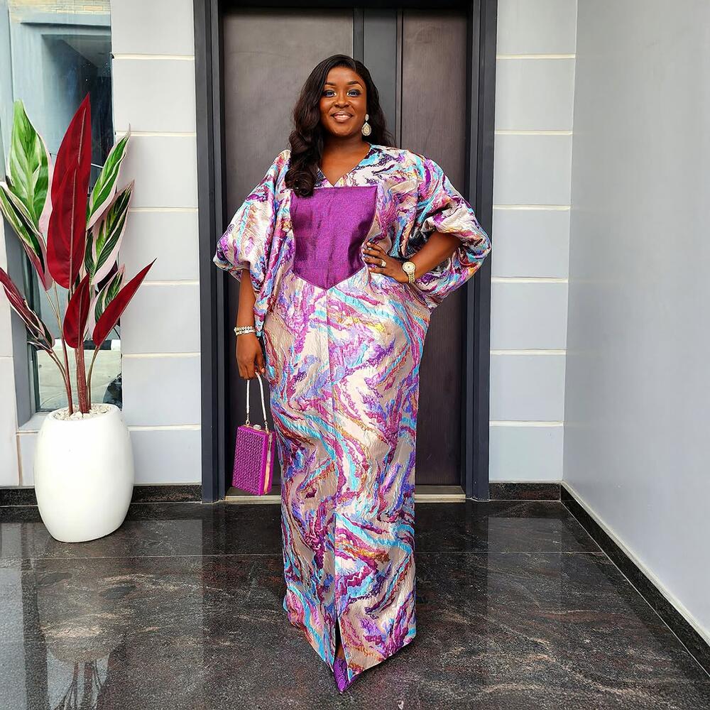 Robes africaines fraîches pour femme, robes turques en tissu jacquard de luxe pour femme, robes longues de luxe