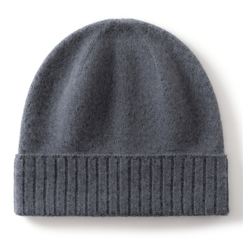 Chapeau d'hiver pour femmes et hommes, bonnet en cachemire de qualité 100%, unisexe, pour l'extérieur, décontracté, solide, tricoté, chaud et doux, bonnet tête de mort