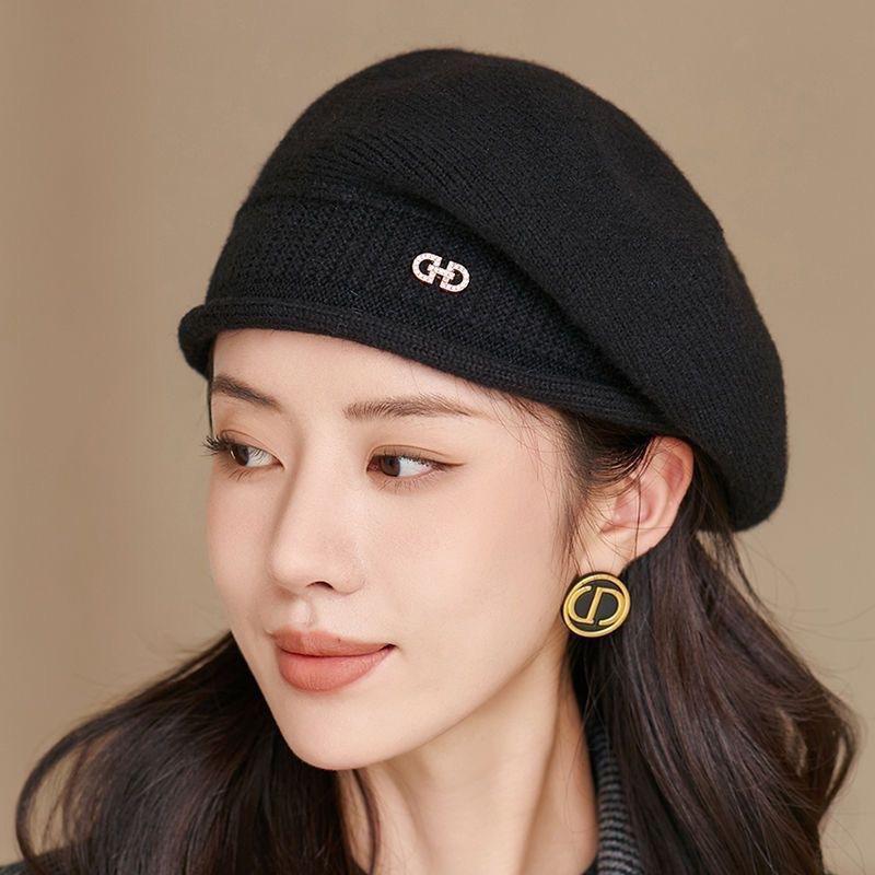 Béret en tricot d'hiver pour femmes - Chapeau tendance, doux, chaud, confortable et extensible pour le temps froid