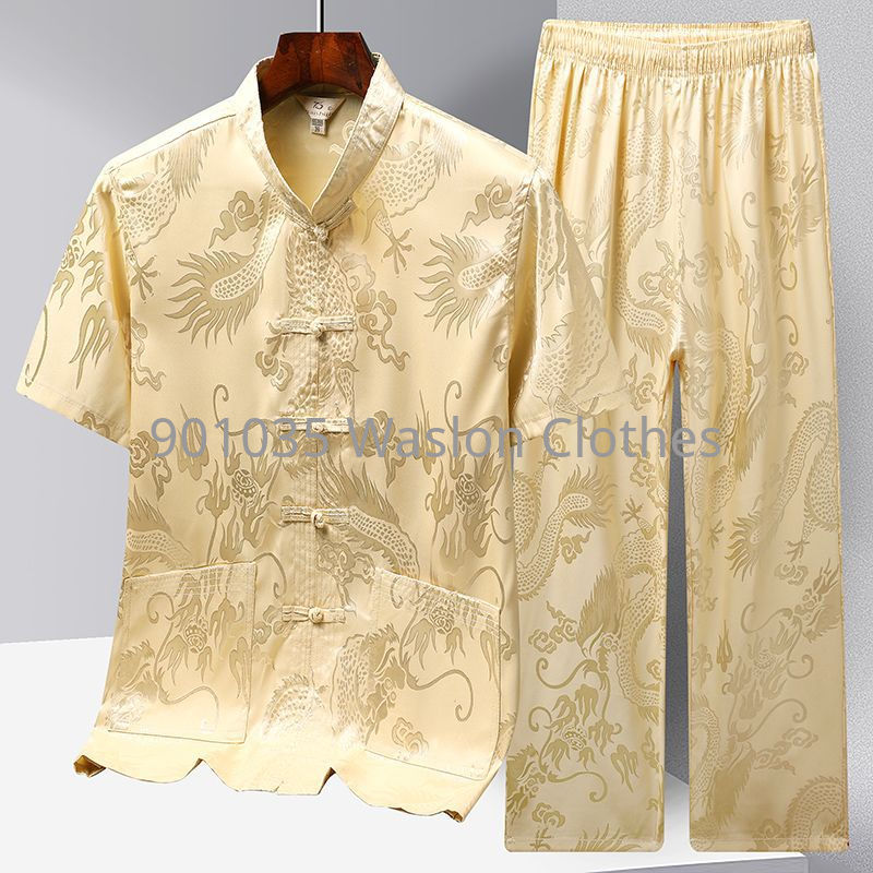 Vêtements traditionnels chinois pour hommes, haut Hanfu en lin avec pantalon, costume Tang à manches longues, chemise Kung Fu, manteau Cardigan