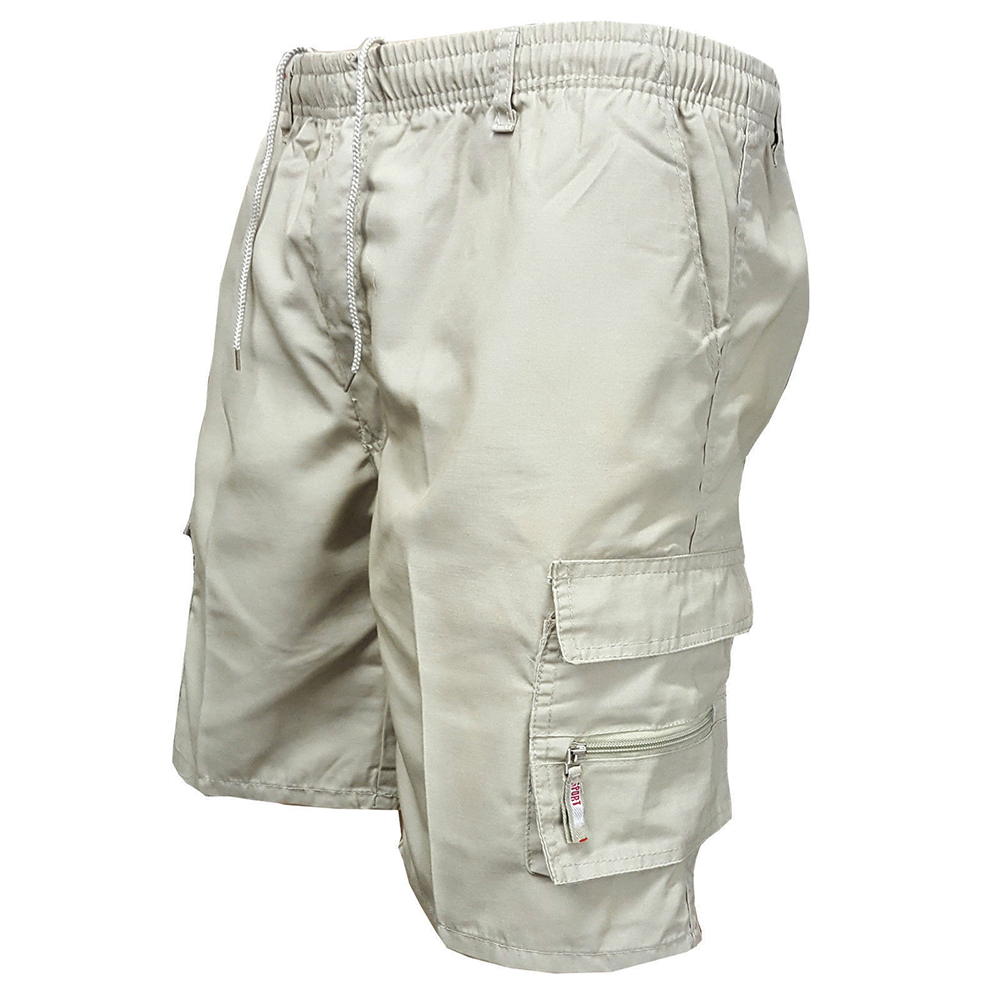 Short tactique d'été pour hommes, Short Cargo décontracté, ample, multi-poches, taille élastique, salopette de travail et de randonnée, pantalon court