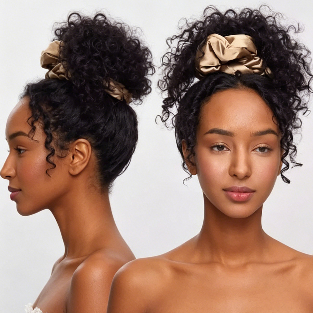 Lot de 2 chouchous en satin pour cheveux, rembourrés en coton, doux pour le sommeil, accessoires capillaires protecteurs pour femmes
