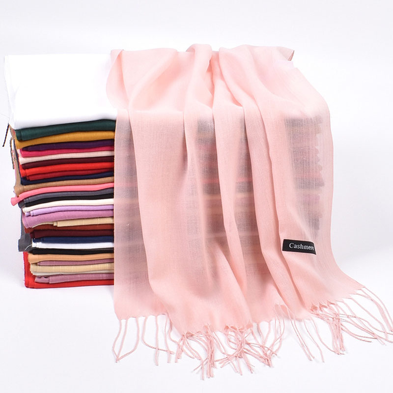 Écharpes et châles en pashmina de couleur unie pour femmes, pour robes de soirée, voyages, bureau, hiver, mariage, effet cachemire, grandes écharpes