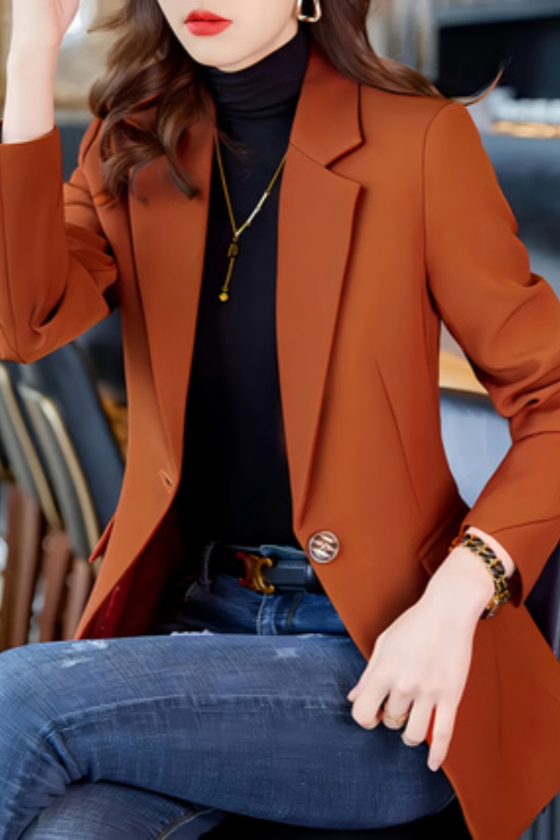 Veste de costume à la mode pour femmes, Blazer élégant et tendance, tenue de bureau décontractée