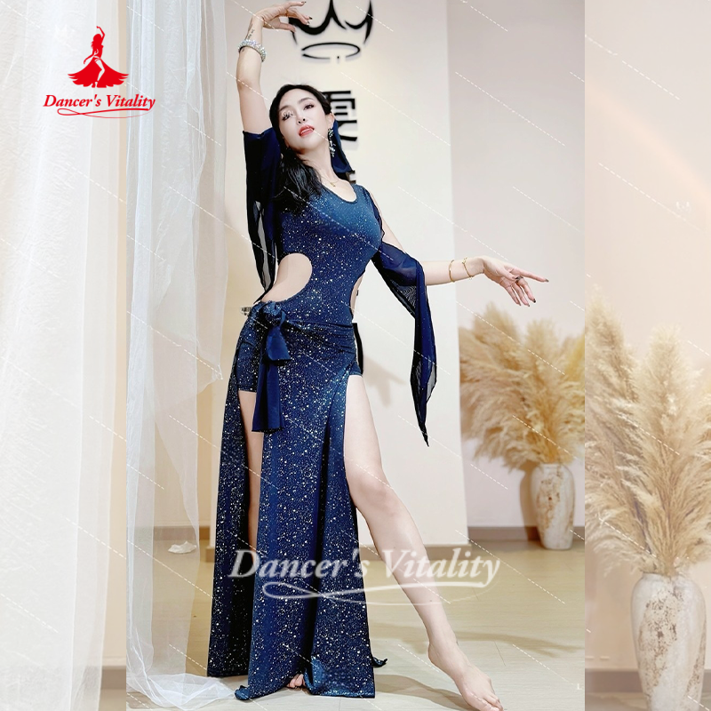 Costume de spectacle de danse du ventre pour femmes adultes, vêtements d'entraînement de danse orientale Shaabi Baladi Saidi, vitalité de danseuse