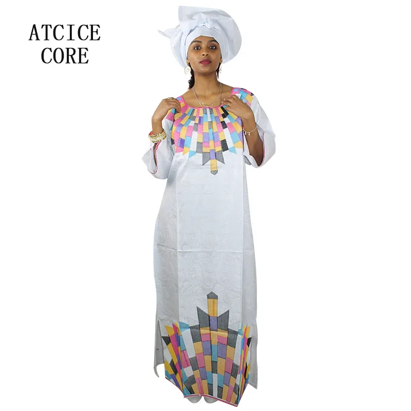 Robes africaines pour femmes, Design de mode, nouvelle robe africaine brodée Bazin Riche