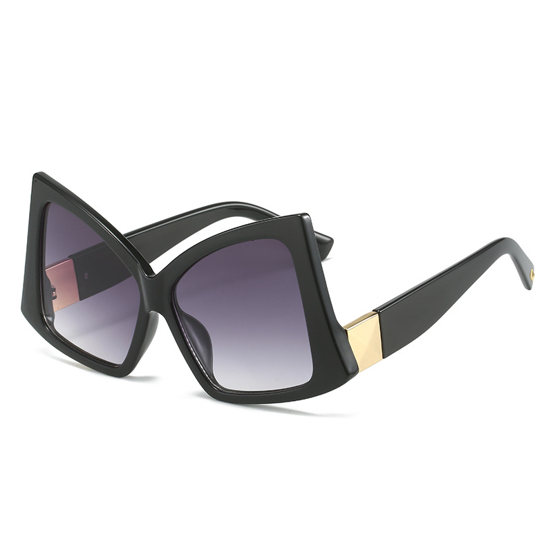 Lunettes de soleil carrées irrégulières pour femmes, monture Double couleur, œil de chat, marque de styliste Gafas, luxe, UV400