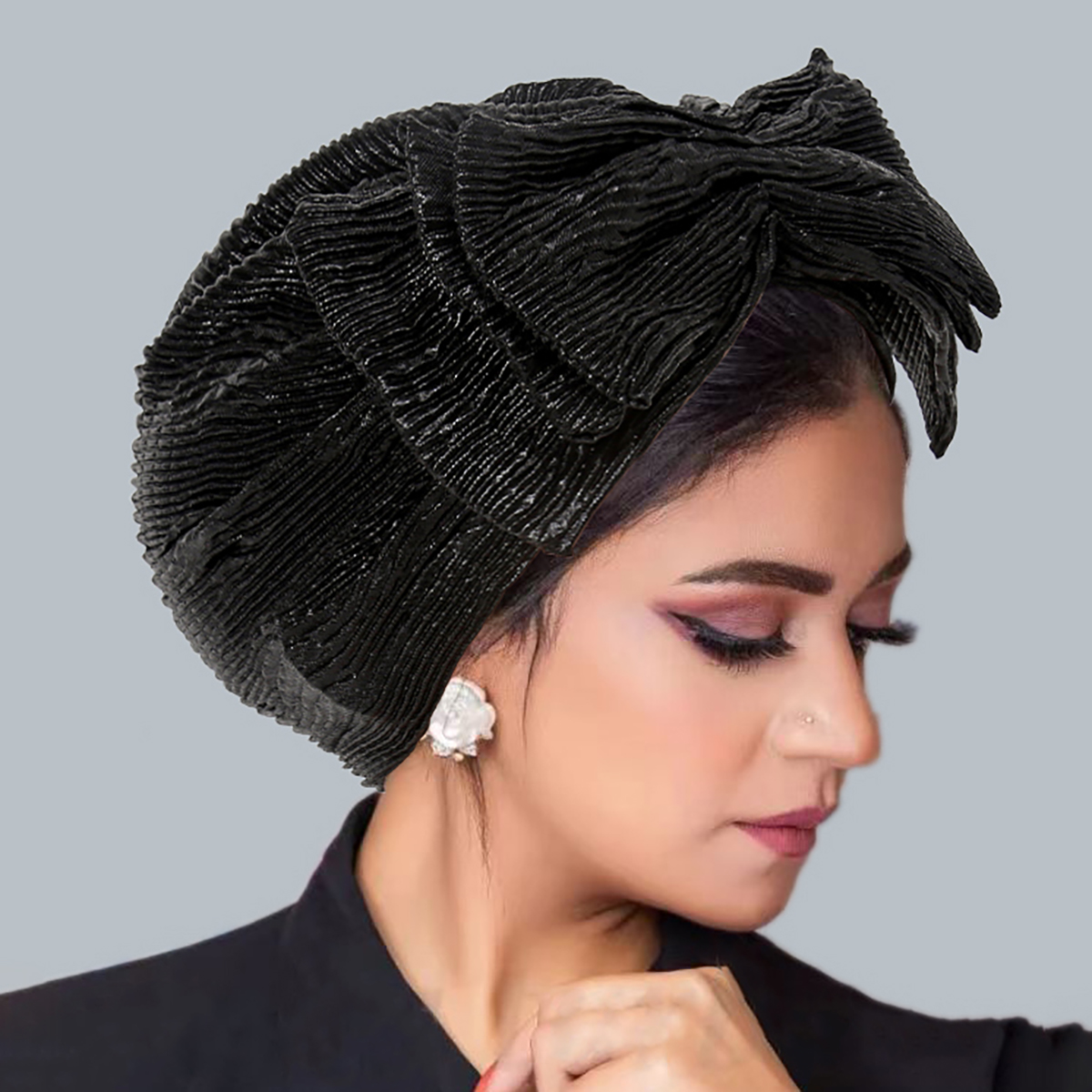 Nouvelle mode nœud femmes Hijab couleur unie musulman dames Turban Bonnet doux élastique tête enveloppement foulard chapeaux indiens