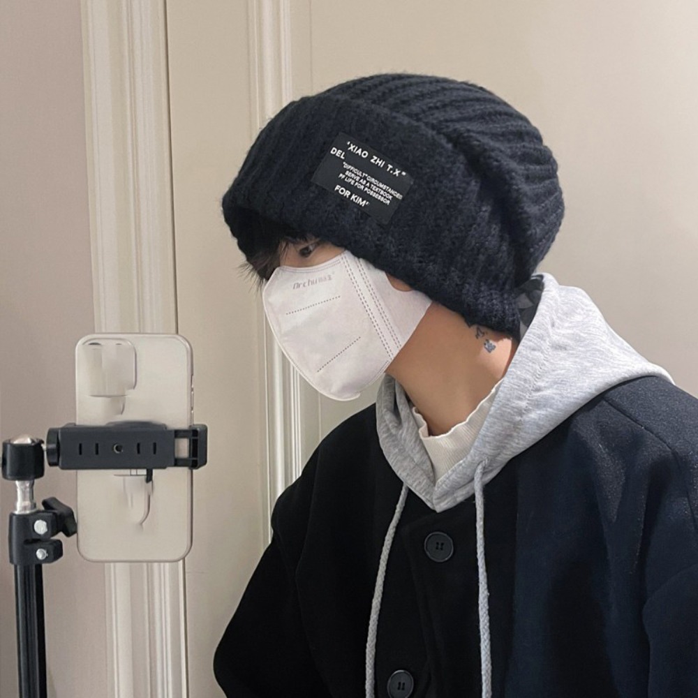 Mode hiver chaud tricot casquette couleur unie doux laine chapeau décontracté Ski chapeaux femmes hommes