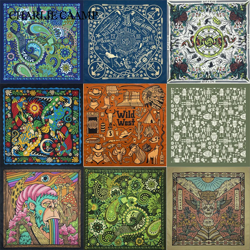 Bandana hommes coton Hip Hop rue danse cyclisme sport Hijab crâne cajou carré bandeau cou foulards pour femmes écharpe foulard