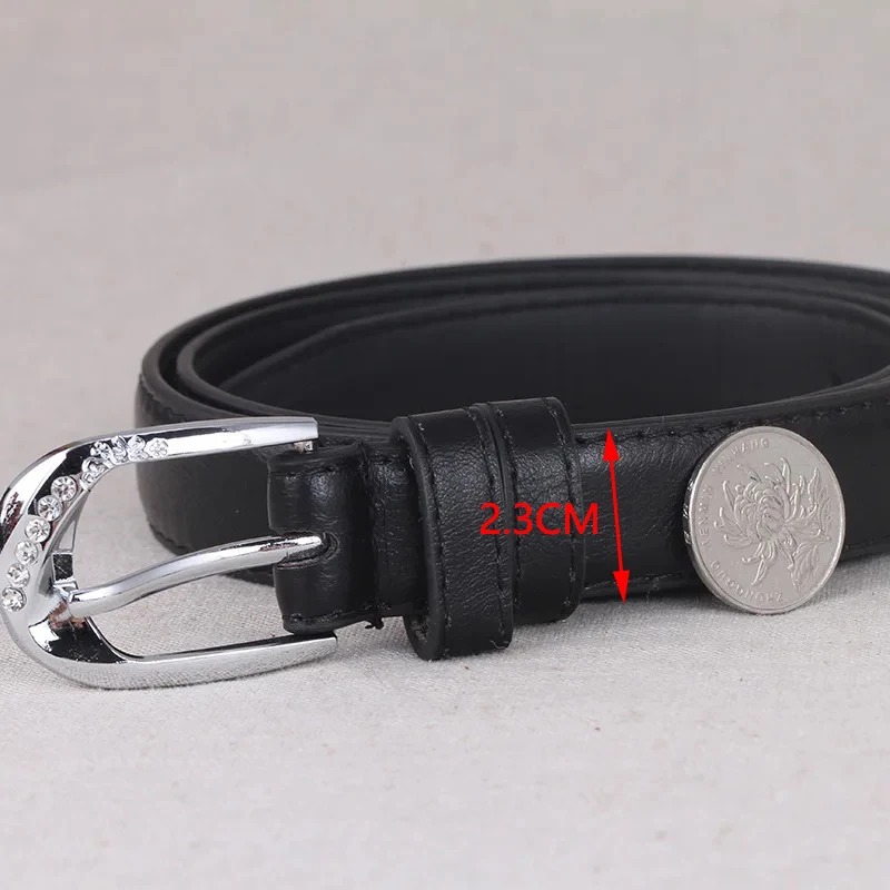 Ceinture de pantalon en cuir PU pour femmes, solide, Vintage, boucle ardillon, tendance, blanche, mode, haute qualité, T067