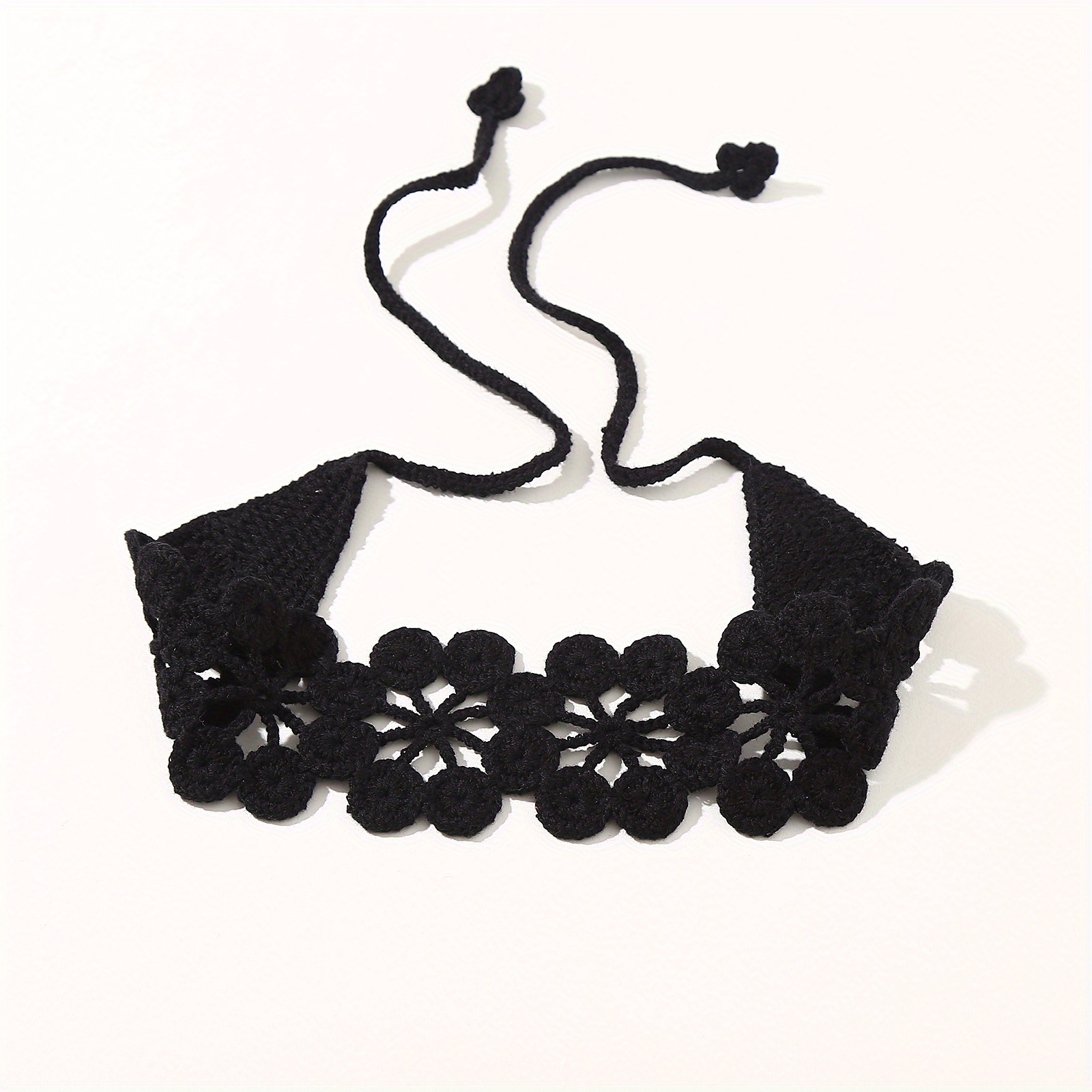 Foulard de cheveux au Crochet creux créatif, 1 pièce, bandeau tissé de Style Simple, accessoires pour cheveux
