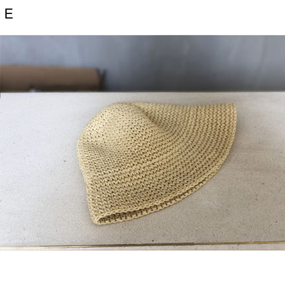 Chapeau d'été pour femme, chapeau de pêcheur à la mode, chapeau de soleil tissé à la main, chapeau de plage en paille