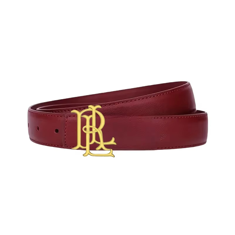 Ceinture élégante pour femme 2026, ceinture de luxe marron et noire avec boucle dorée, pour tenues décontractées et formelles