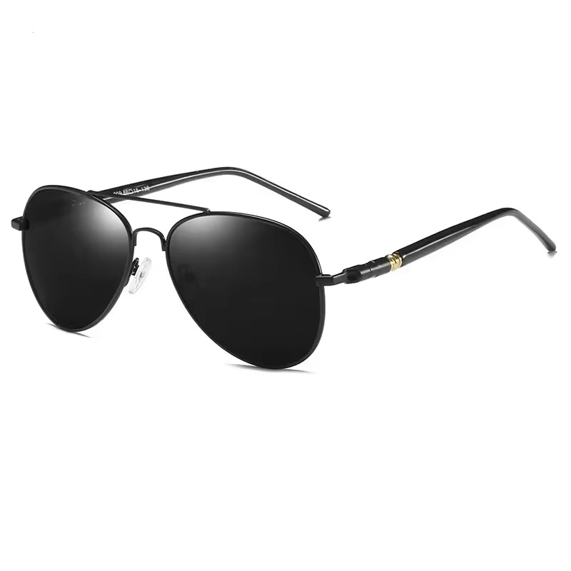 Lunettes de soleil polarisées Pilot pour femmes et hommes, design de marque, luxe, conduite, pêche, lunettes de soleil en métal, mode, vintage, lunettes de protection
