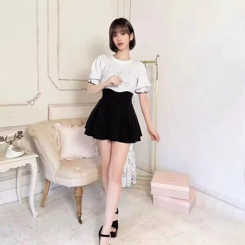 Jupe noire subculturelle japonaise pour femmes, mode douce, taille Slim, ligne a, nouvelle collection été 2025, Faldas Mujer assorties avec tout