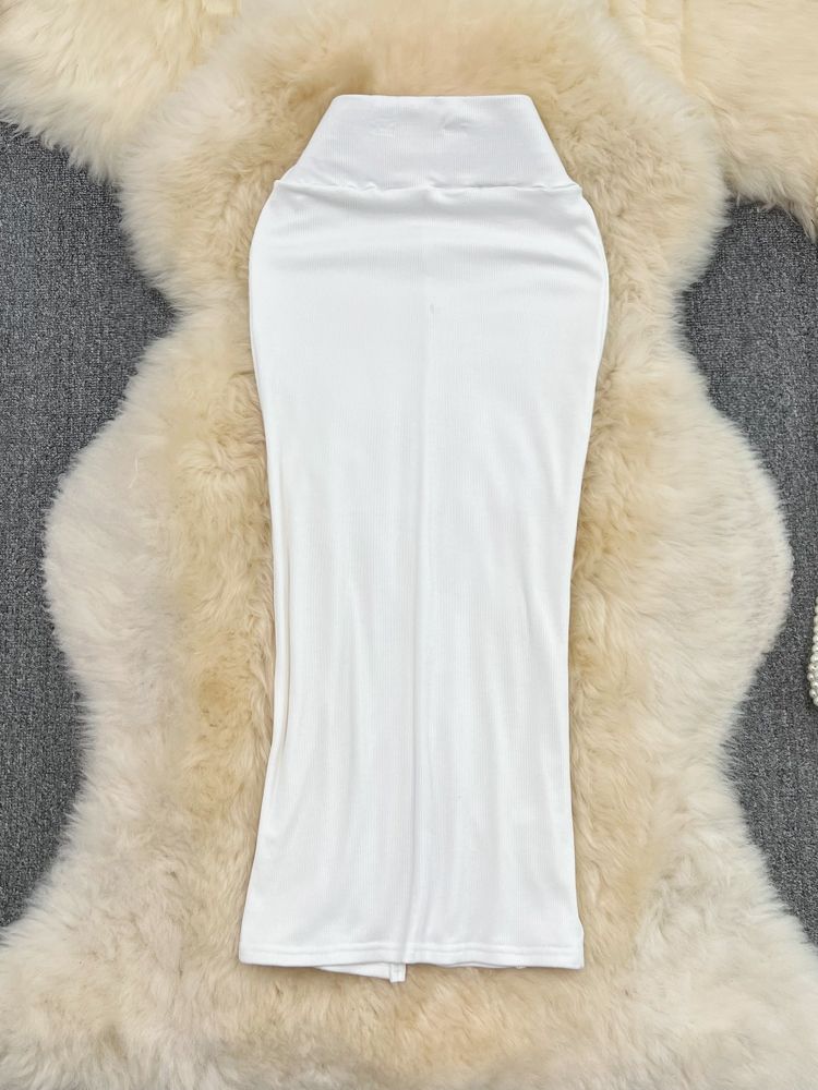 Nouvelle jupe mi-longue élégante et sensuelle pour femme, collection été 2026, design ajusté aux hanches, taille haute, style sirène sexy