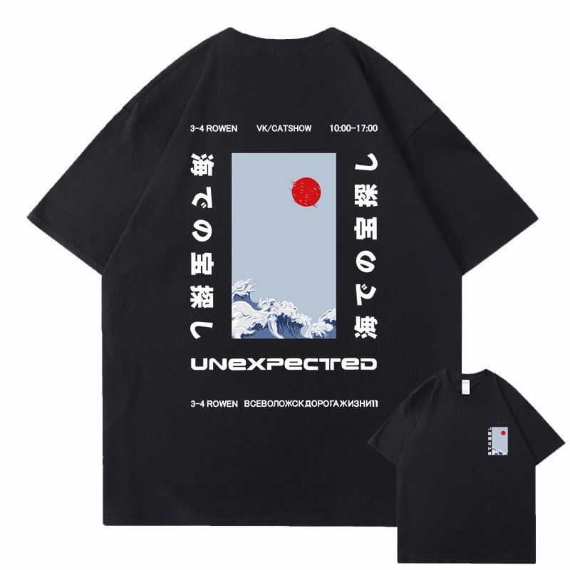 T-Shirt à Manches Courtes en Coton pour Homme, Streetwear, Hip Hop, Harajuku, Japonais, Imprimé Okeji, Fille et Garçon, Été, 2024