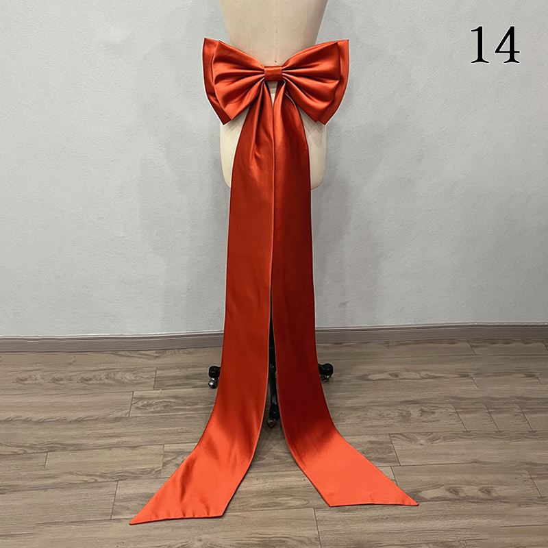Robe de mariée élégante en Satin avec nœud papillon détachable, Extra Large, défilé, Performance, accessoires de décoration Cosplay Lolita