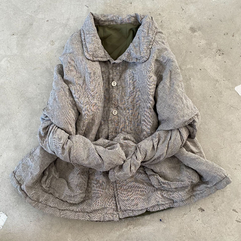 Veste Cardigan en coton et lin pour femme, nouveau Style coréen Vintage, coupe ample, vêtements chauds, automne hiver 2024