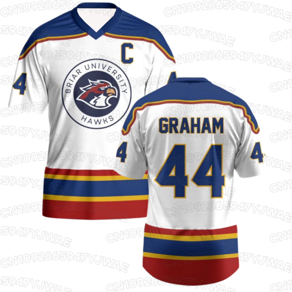 T-shirt à manches courtes et col en V pour femmes et hommes, Off Campus Briar University Jersey Graham 44 22 DI LAURENTIS 66 Tucker46