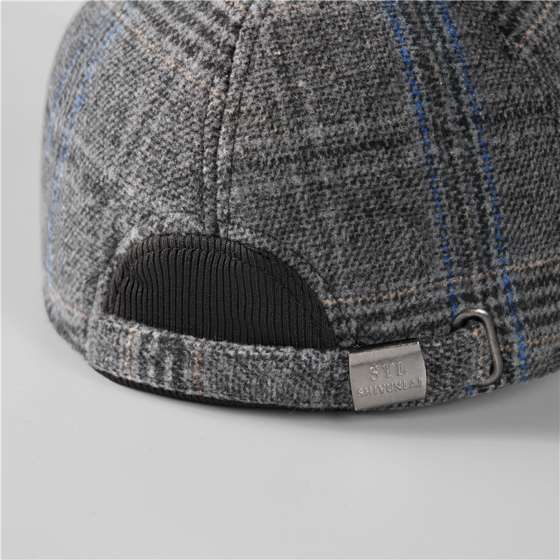 Casquette de baseball d'hiver chaude avec oreillettes pour hommes, casquette épaisse d'automne pour cadeaux