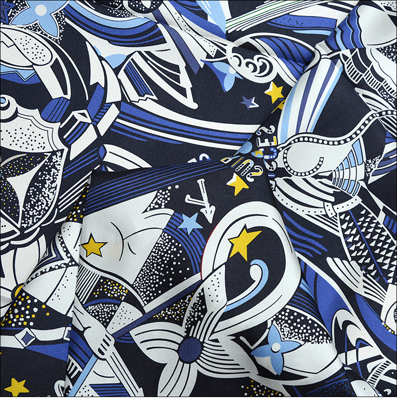 Écharpe multifonctionnelle double face de la même couleur, écharpe carrée en twill de soie 90 * 90 avec bords roulés à la main "LF90F010"