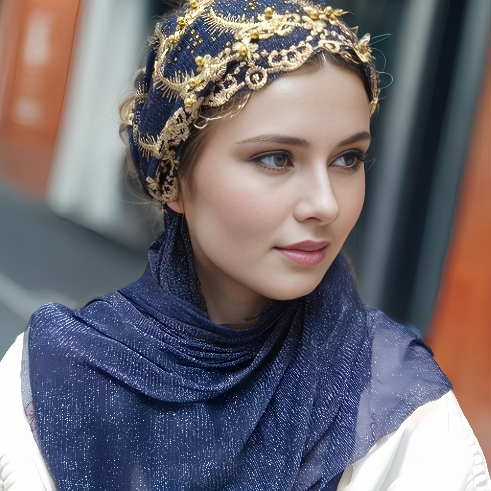 Chapeau brodé musulman pour femmes, bandeau Hijab musulman, écharpe instantanée, Turban islamique, splendide Bandana