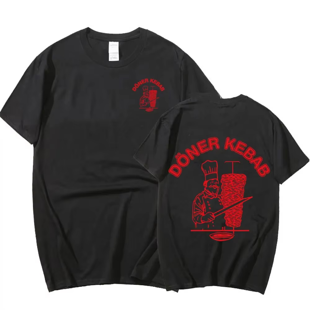T-Shirts sportifs d'été Doner Kebab imprimé pur femme vêtements à manches courtes hauts drôle femmes t-shirt Vintage haut unisexe T-Shirts