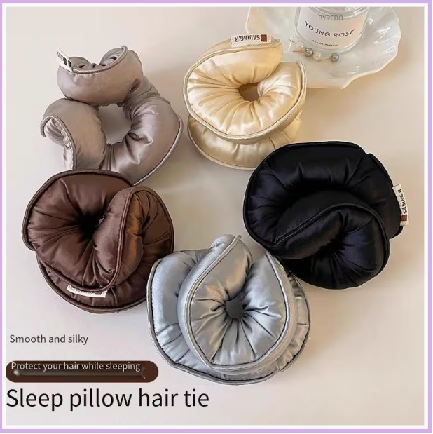 Bandeau à cheveux épais de grande taille, n'abîme pas les cheveux. Bandeau de repose-tête de style oreiller pour dormir. Outil de bouclage des cheveux pour dormir