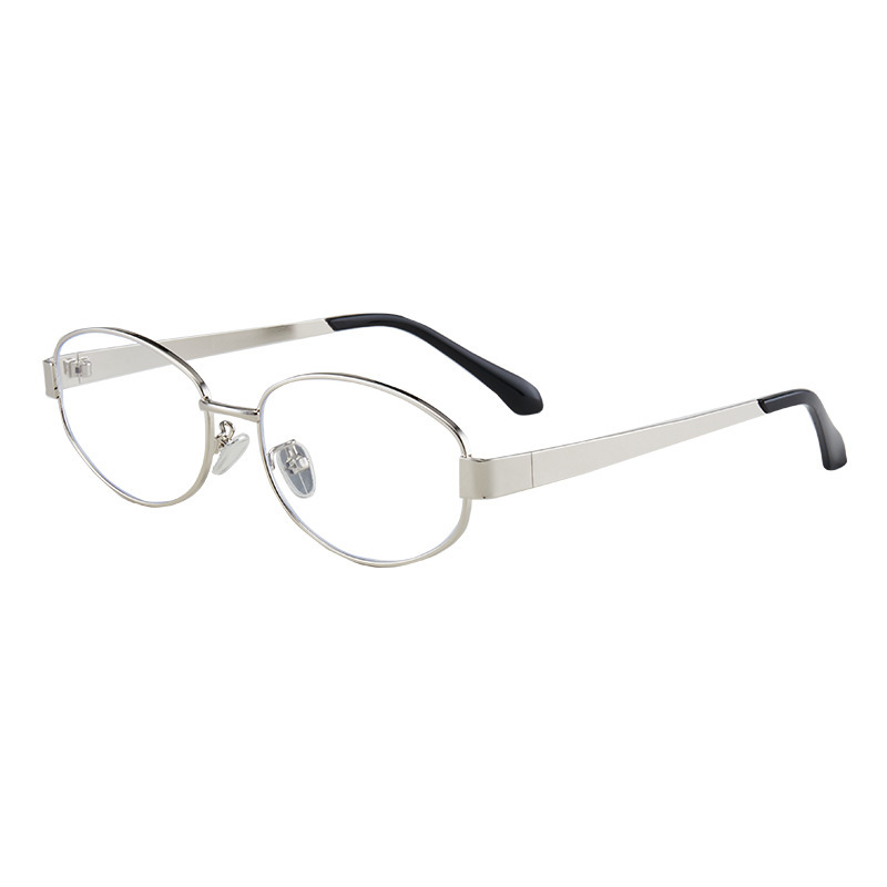 Montures de lunettes de myopie ovales en métal de luxe, anti-lumière bleue, pour femmes, nouvelle tendance, pour la photographie