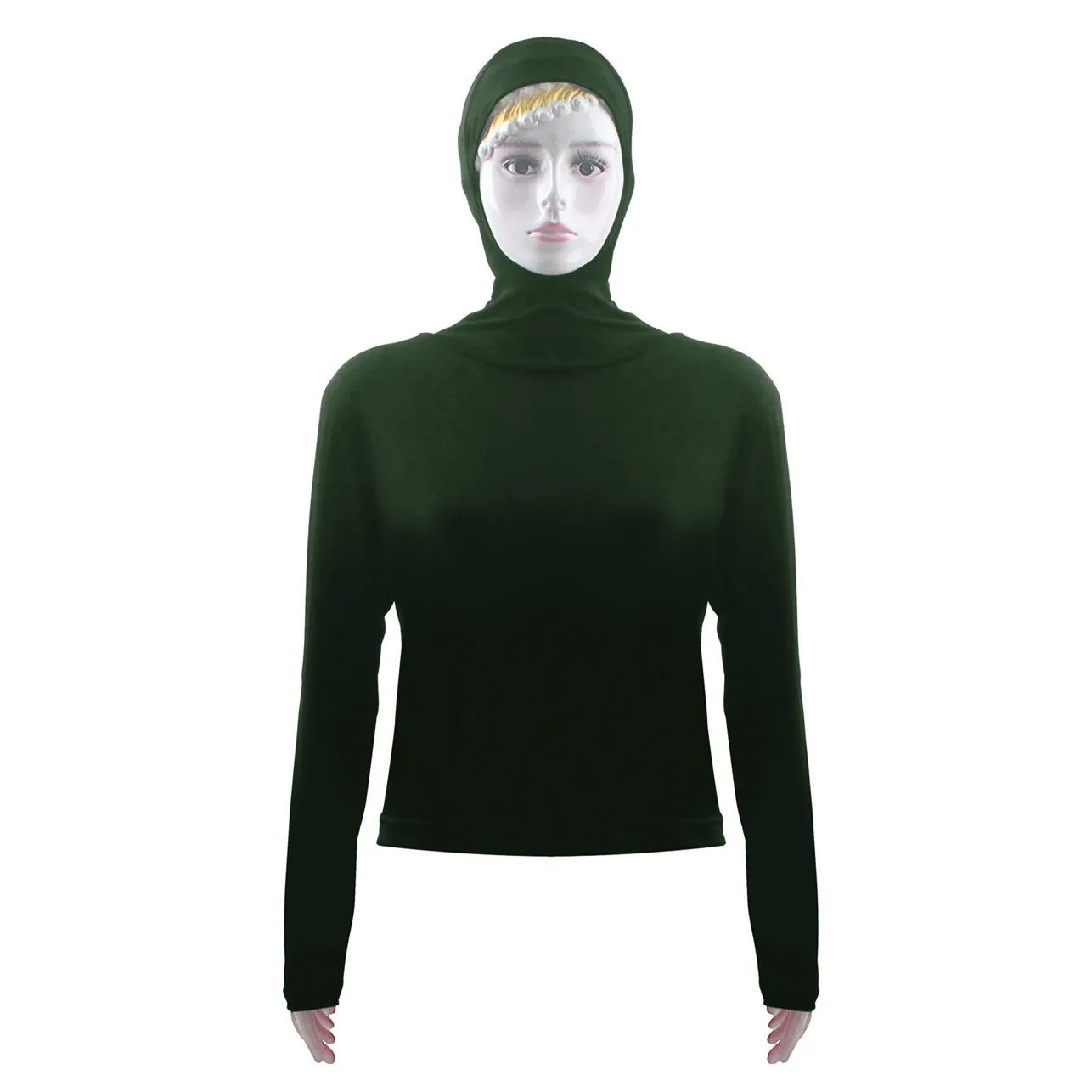 Dromiya-Chemisier à manches longues pour femme, haut à capuche, pull musulman, haut musulman arabe, haut décontracté islamique, vêtements de bain, haut court, manches en Y