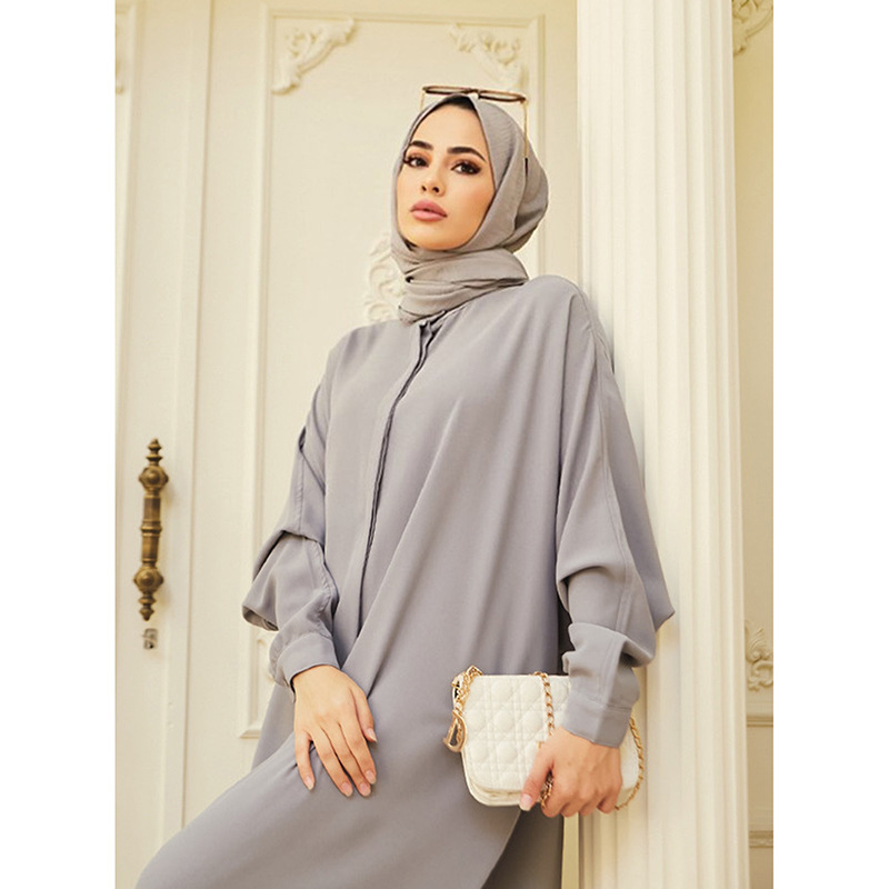 Abaya Robe mode musulmane Robe Abaya Ramadan dames à manches longues Robe islamique moyen-orient Abayas femmes vêtements sans Hijab