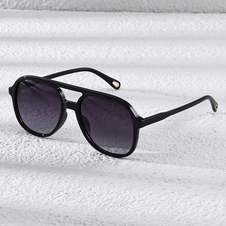 Lunettes rétro à monture extra large pour hommes et femmes, design multicolore à double barre, adaptées à la décoration photographique, au shopping,
