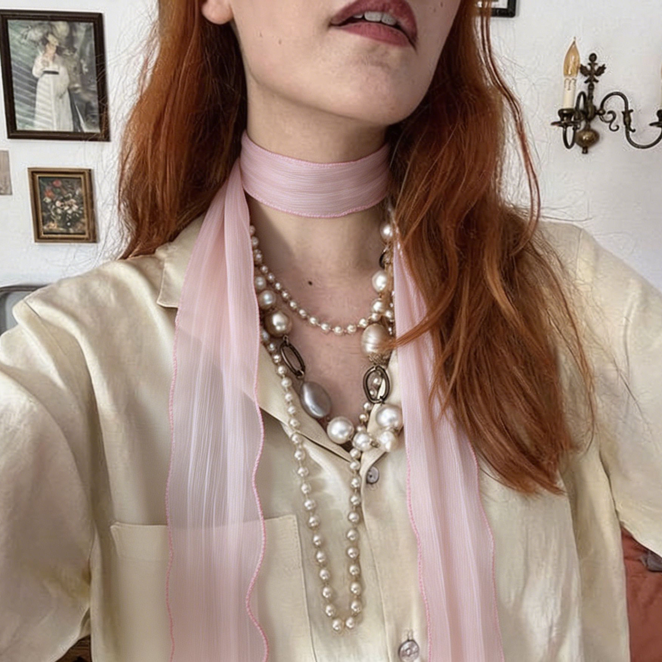 Écharpe fine en mousseline froissée légère et transparente, foulard multi-usage, bandeau pour cheveux, accessoire pour poignée de sac, pour le quotidien, le bureau ou comme cadeau