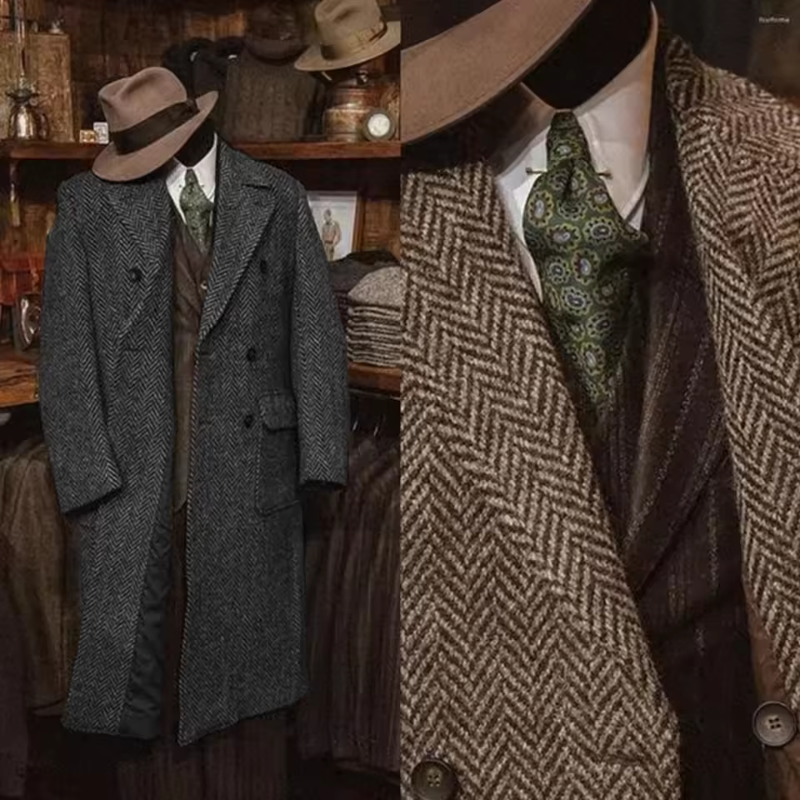 Blazers décontractés pour hommes, manteaux en mélange de laine, trench-coats pour hommes, vestes croisées classiques, chaudes, pour le sport, les fêtes, le shopping et les affaires