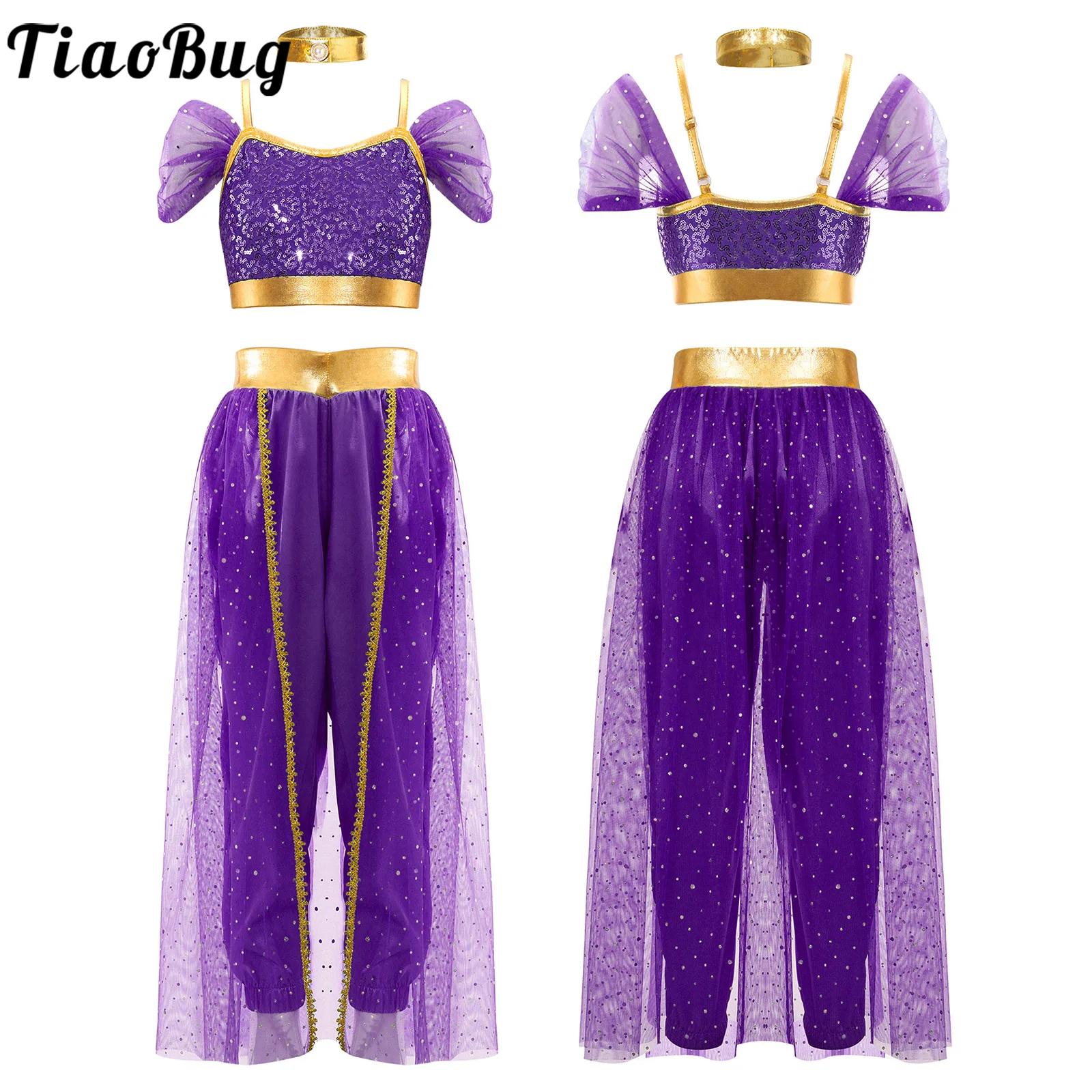 Déguisement de Princesse Arabe pour Fille, Tenue de Carnaval, Spectacle sur Scène, brevdu Ventre Arabe, Tenue de ix