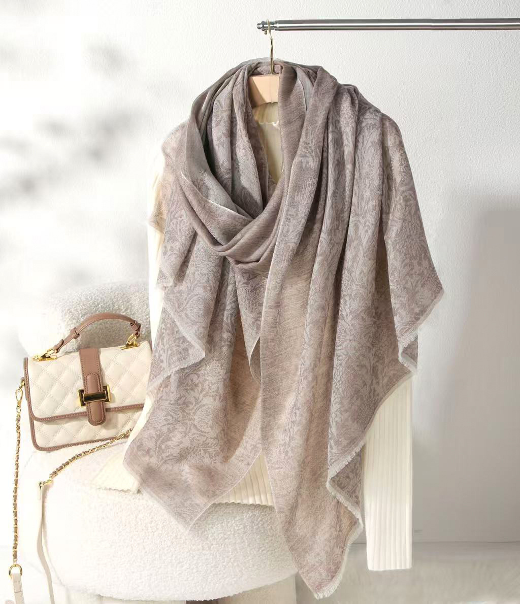 Écharpe 100% cachemire pour femme, châle luxueux, doux et chaud, léger, élégant, jacquard, polyvalent, décontracté, tendance