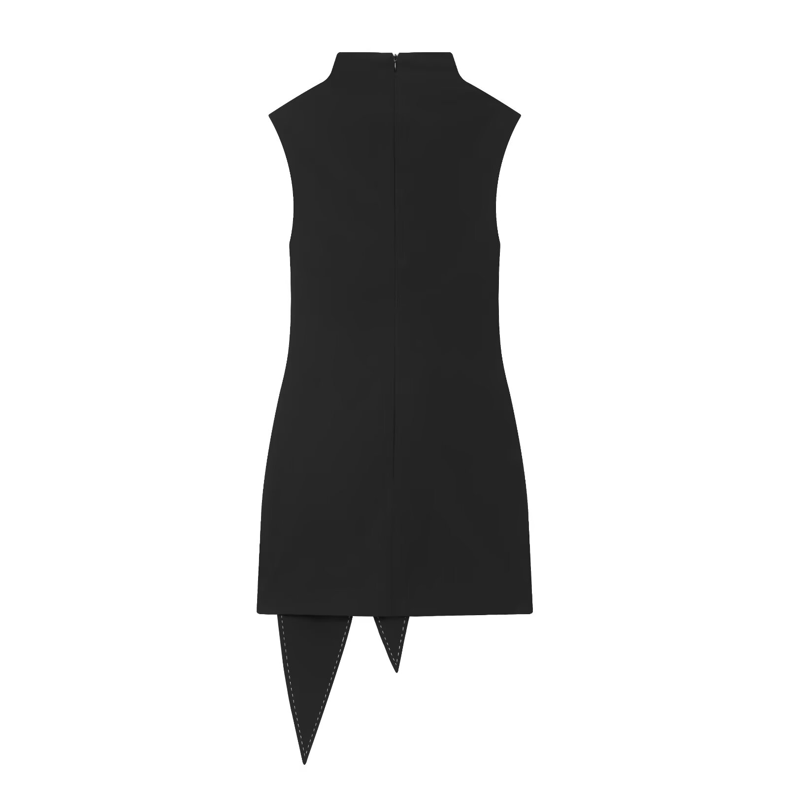 BSAY Bow robe courte pour les femmes mode automne hiver couture dos Zip gilet robes français Chic femme vêtements de soirée