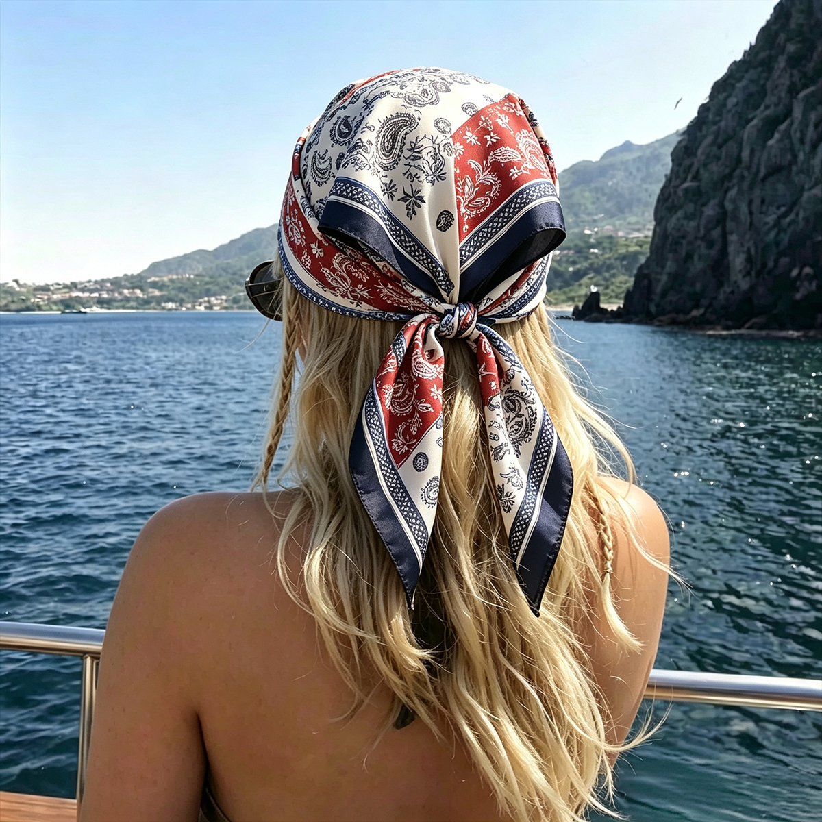 Nouveau Foulard Carré en Coton Effet Cashew 2026 pour Femme – Écharpes, Bandanas, Châle de Plage, Hijab, Foulard Élégant, Accessoires de Voyage