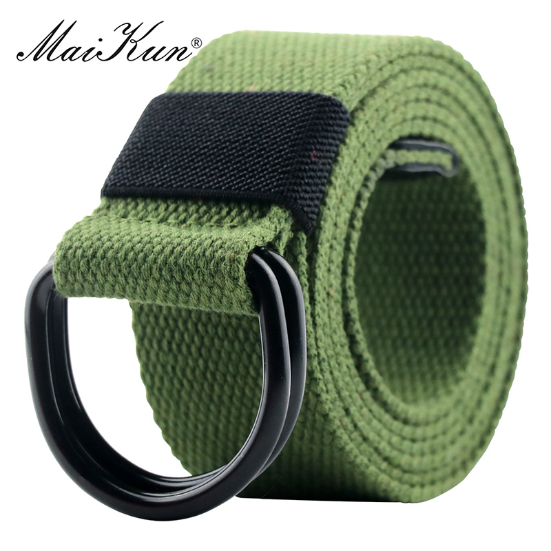 Maikun toile tactique hommes ceinture de haute qualité unisexe Double anneau en D boucle ceinture décontracté toile femme ceinture tissu pour jean