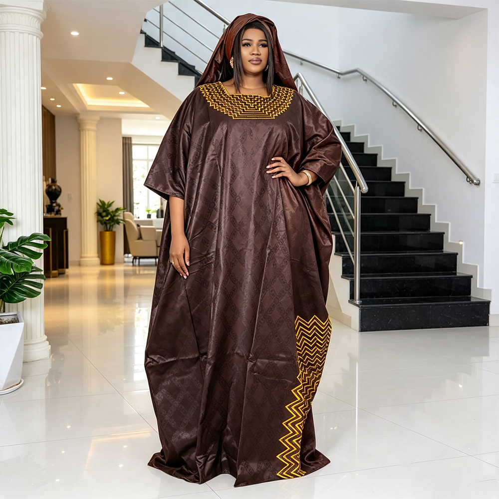 Robe longue grande taille pour femme, style africain, nouvelle collection 2026, Dashiki Ankara brodé, Bazin Boubou, pour mariage musulman et soirée