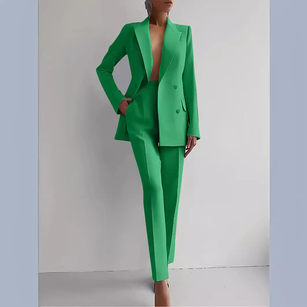 Ensemble tailleur élégant et pantalon large 2 pièces pour femme 2024 – Tenue de travail classique OL et survêtement de ville