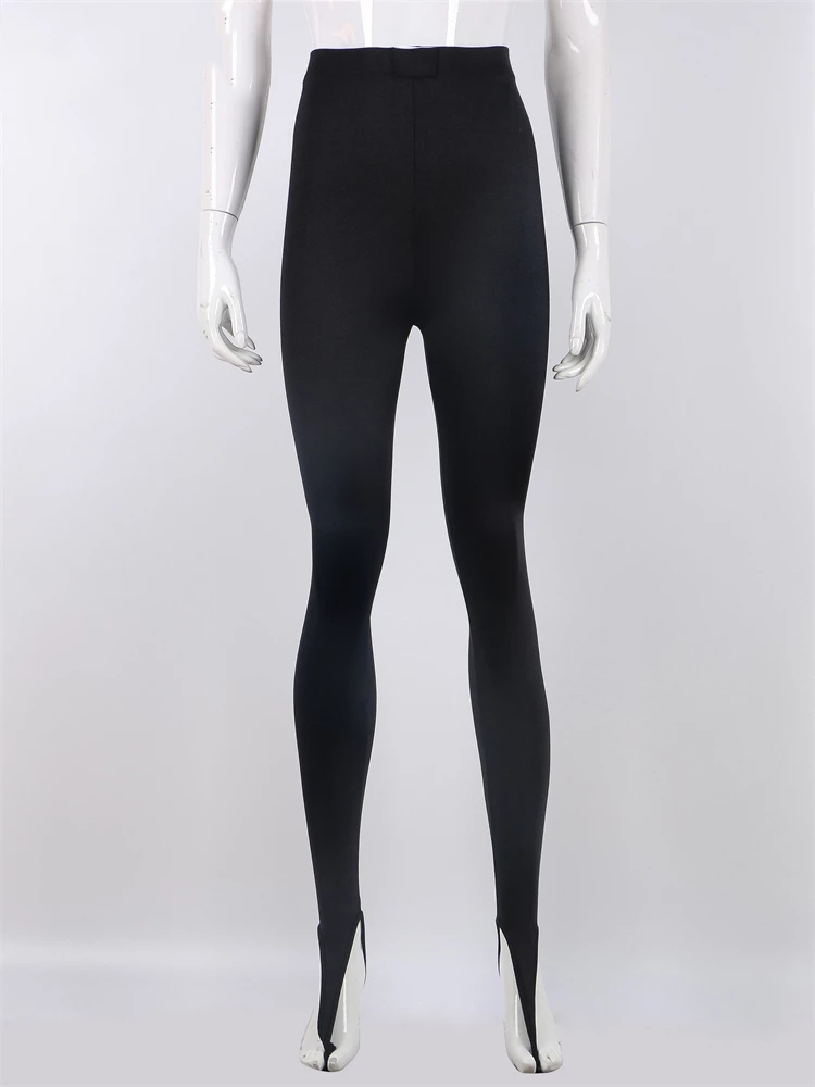 Mode coréenne hiver noir taille haute maigre Y2K femmes pantalons Sexy paillettes décontracté Club 2024 Leggings pantalon Long