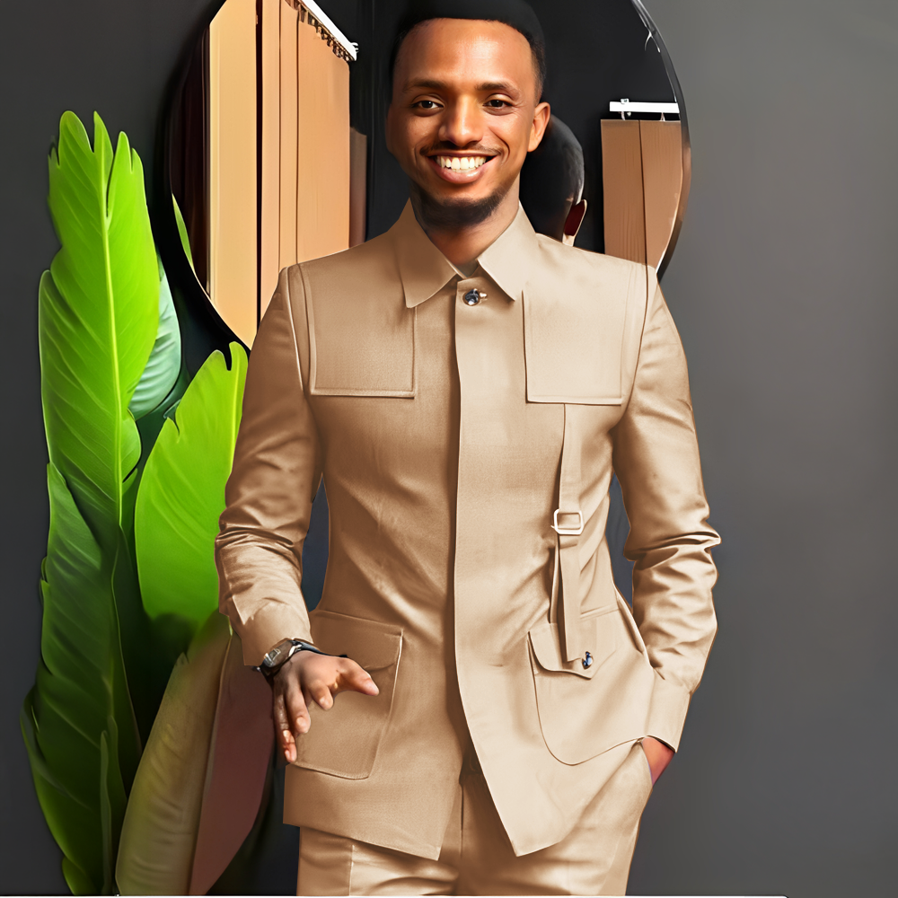 Costume pour homme de style africain — Smoking sur mesure 2 pièces pour mariages, mariés, fêtes et dîners formels