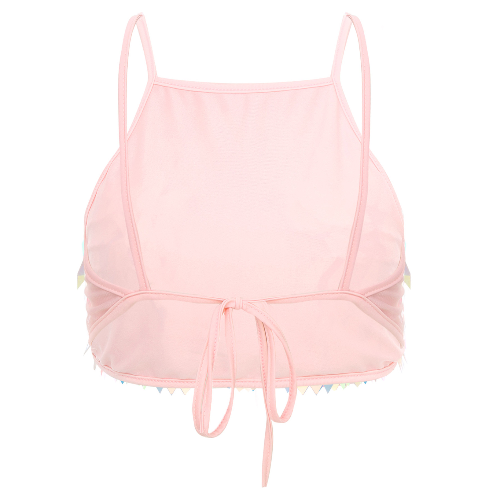 Soutien-gorge à franges à paillettes brillantes, Mini débardeur Sexy à lacets, Camisole pour femmes, danse, boîte de nuit, haut court, gilets, Bralettle Clubwear